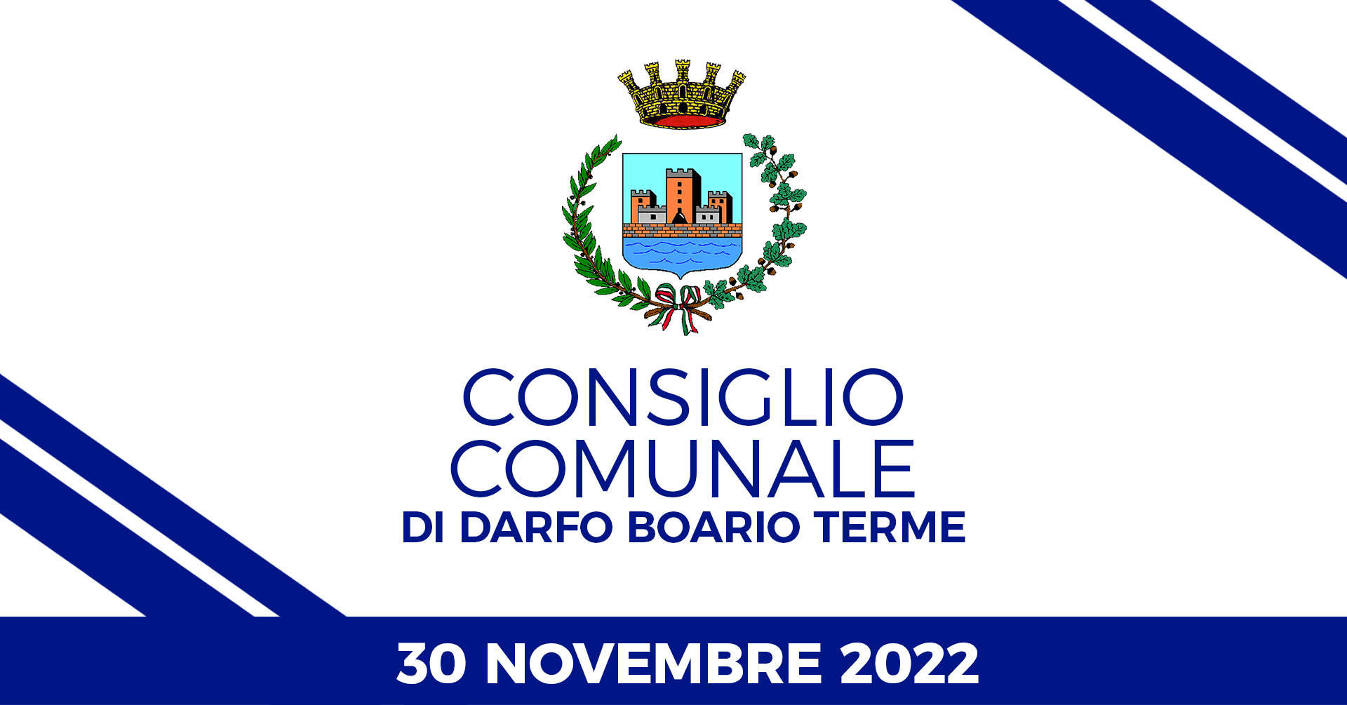 Consiglio Comunale di Darfo Boario Terme del 30 novembre 2022